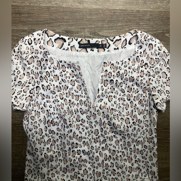 Karen Millen Animal Print Mini Dress Size 6 - Picture 2 of 5